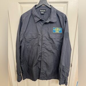 Fallout Vault-tec patch button up long sleeve shirt Bethesda